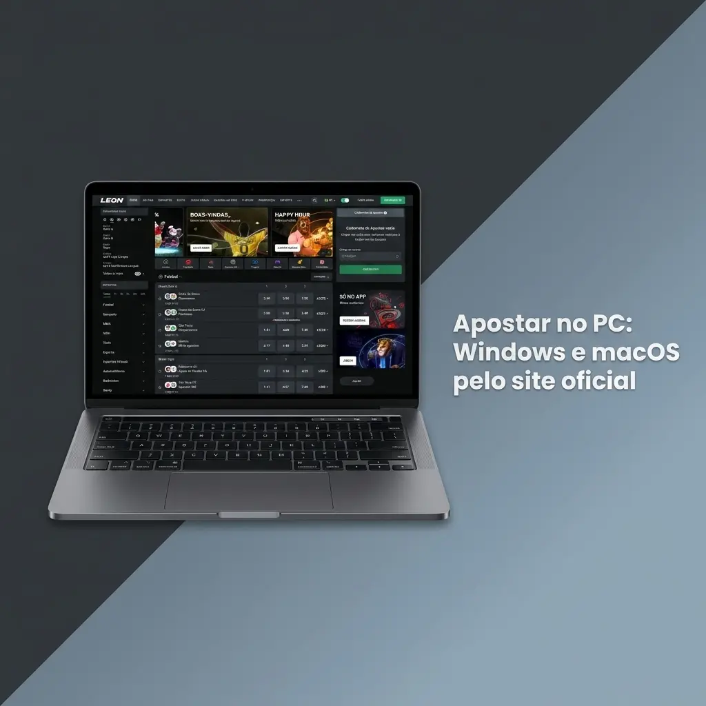 Apostar no PC via site oficial no Windows e macOS, com acesso a esportes, cassino e pagamentos pelo navegador